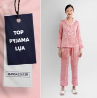 Bộ mặc nhà WONNER lụa kiểu Pyjama, mã 22623D màu hồng